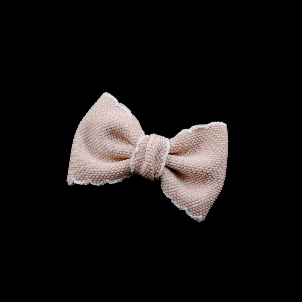 Аппликация декор обувная SABF2126 бежевый бантик Рюш, шт. Аппликации Пришивные Цветы Банты