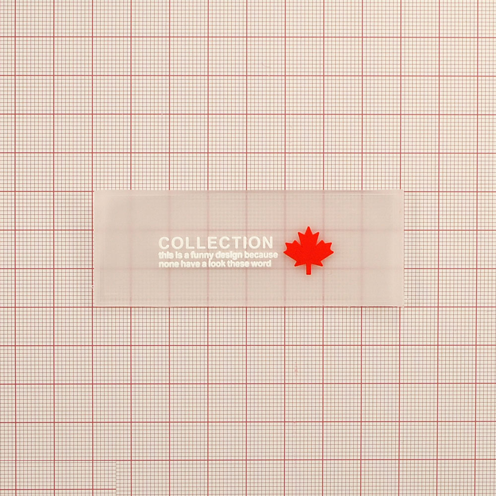 Лейба резиновая COLLECTION клен.лист, 8*3см, прозрачный, красный, белый, шт.. Лейба Резина