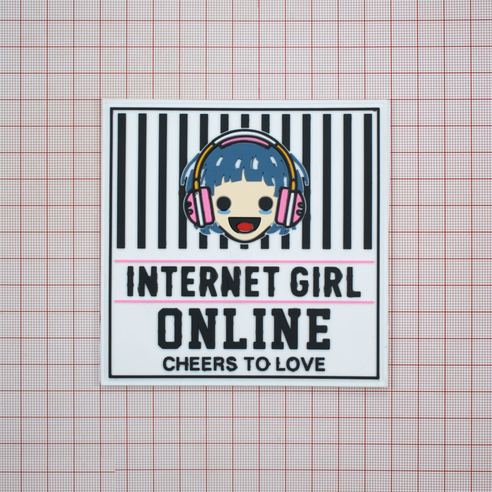 Лейба резиновая Internet Girl 11*11см черный, белый, красный, синий, розовый, голубой. Лейба Резина