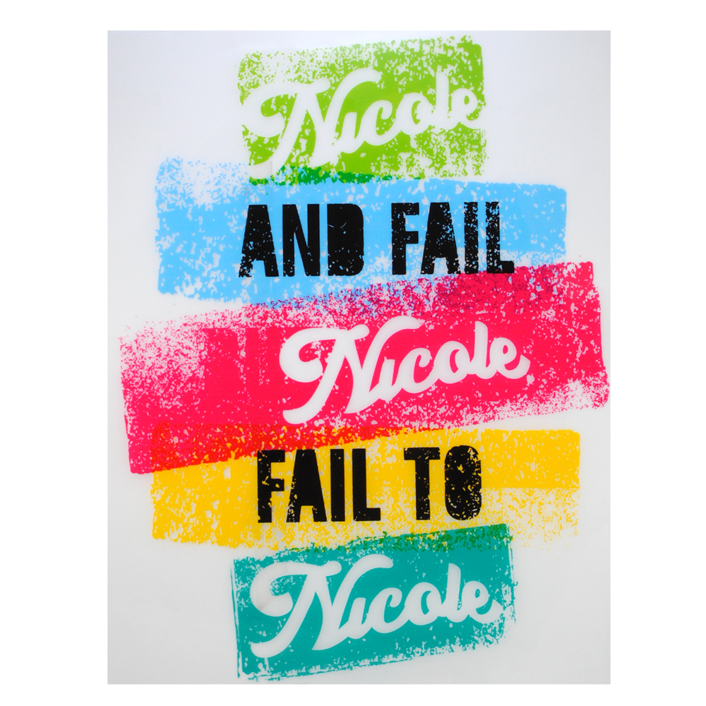 Термоаппликация Nikole,24*18,5см, розовый, черный, зеленый, голубой, бирюзовый, желтый, шт. Термопереводки Резиновые, Термопленка