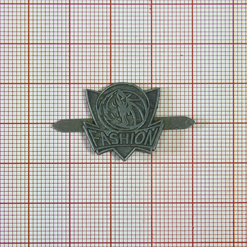 Краб металл Fashion Эмблема, 2*2см, BN, шт. Крабы Металл Надписи, Буквы
