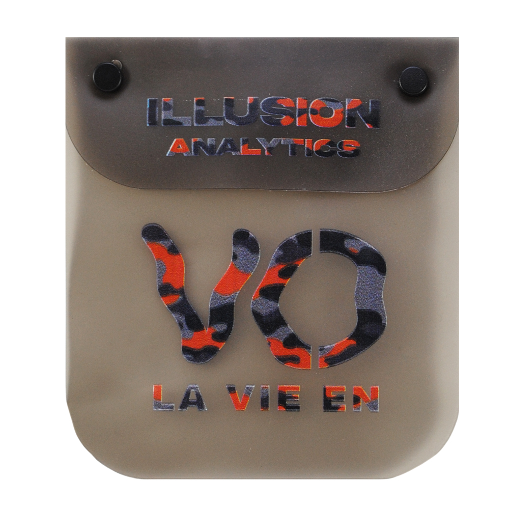 Лейба клеенка Карман с блочкой VO, 8*9см, сер., оранж., прозр., тёмный никель, шт. Лейба Клеенка