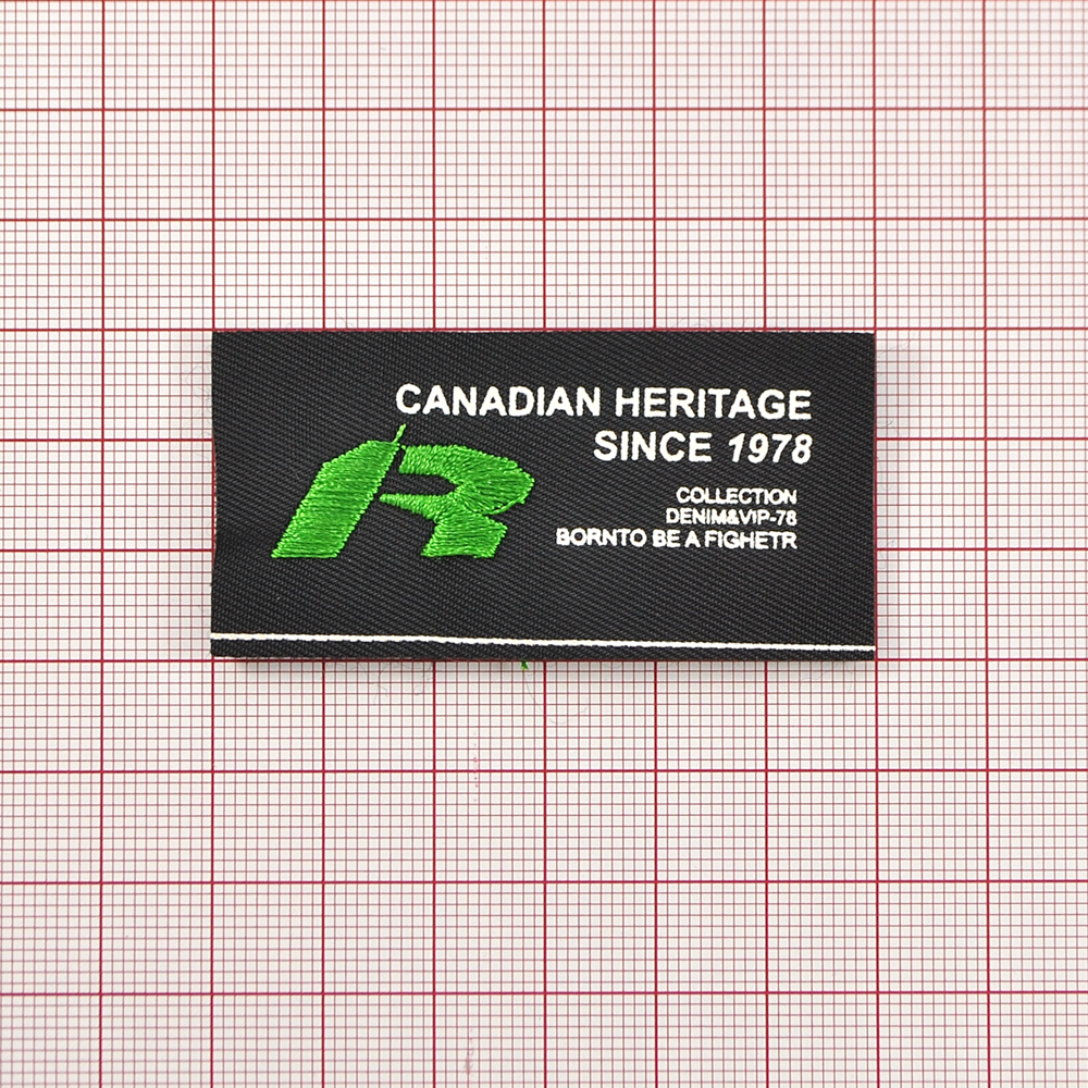 Лейба тк. Canadian Heritage, 3*6см, черный, белый, зеленый, шт. Лейба Ткань