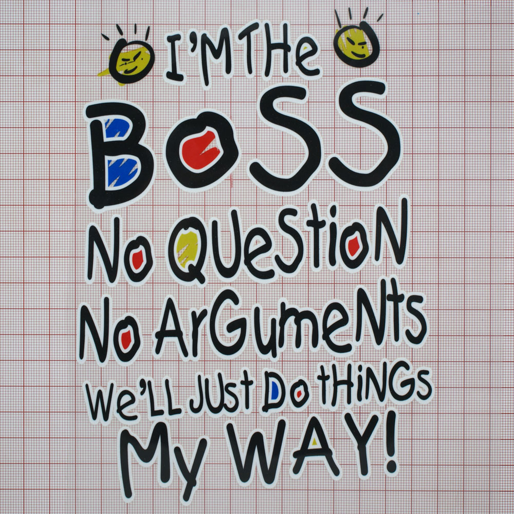 Термоаппликация I'm the BOSS 19,5*14см.. Термопереводки Надписи