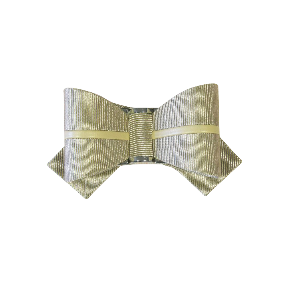 Аппликация декор обувная SF0255 хаки бантик-полоска, шт. Аппликации Пришивные Цветы Банты