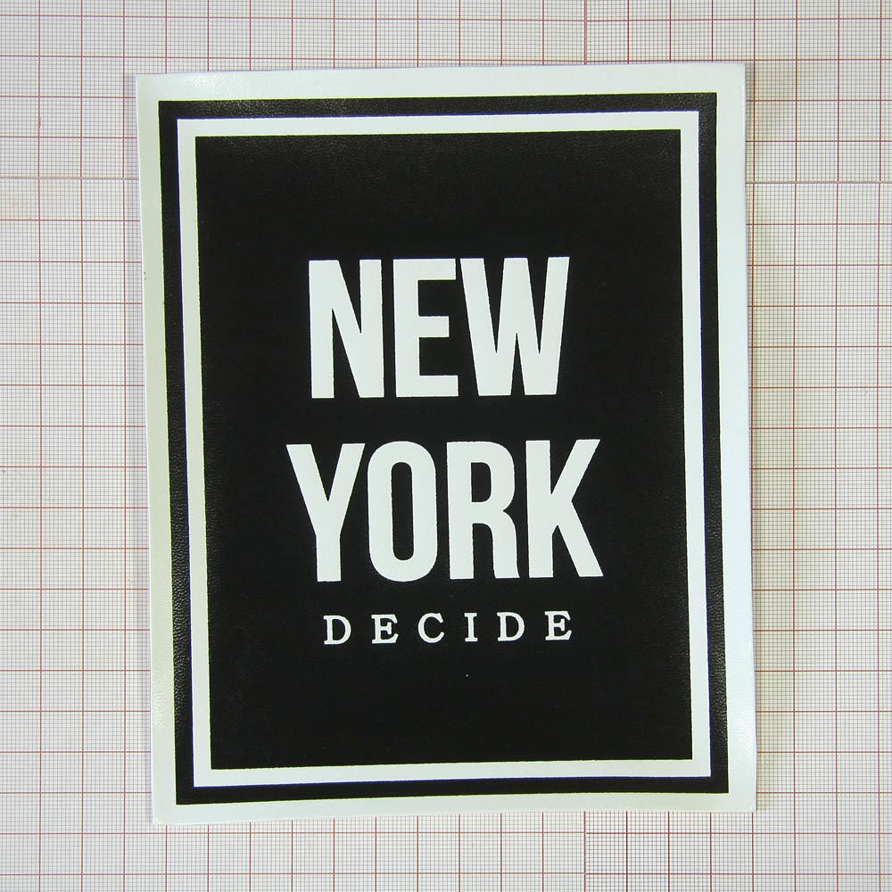 Нашивка кожзам New York рамка 15*19см черная, белый лого, шт. Нашивка Кожзам
