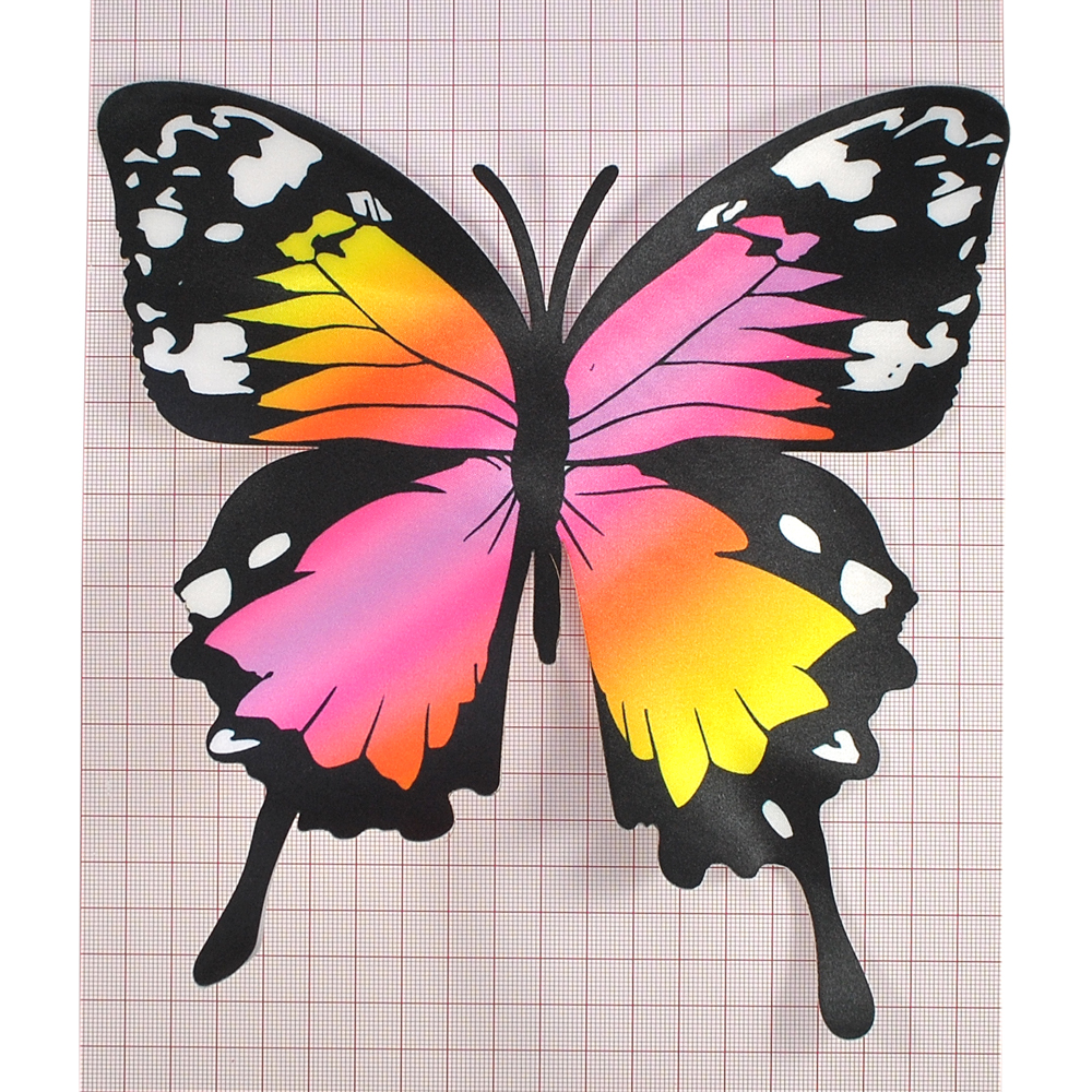 Аппликация клеевая тканевая Бабочка №4-5 20,0*20,8см атлас, шт. Аппликация клеевая