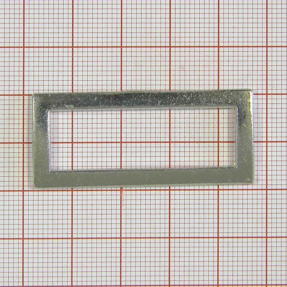 Рамка металлическая 7266 37*11мм NIKEL . Пряжка рамка, перетяжка