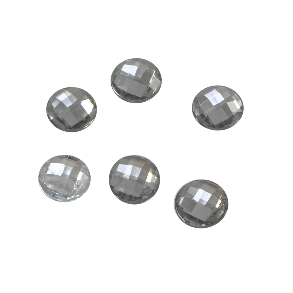Стразы Д на клей, круг 12мм серый 6, 1тыс.шт. Стразы на клей