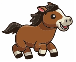 Термоаппликация Понни мультяшный 5,7*7см, коричневый, белый, черный. шт. Термопереводки Детские