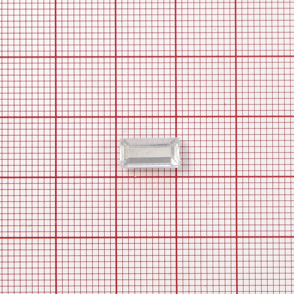 Стразы Д на клей, прямоуг 5*10мм бел.кристал 38, 1тыс.шт. Стразы на клей