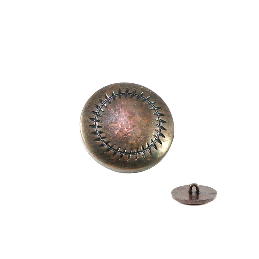 Пуговица TR-56 medn 25мм. Пуговица металлизированная
