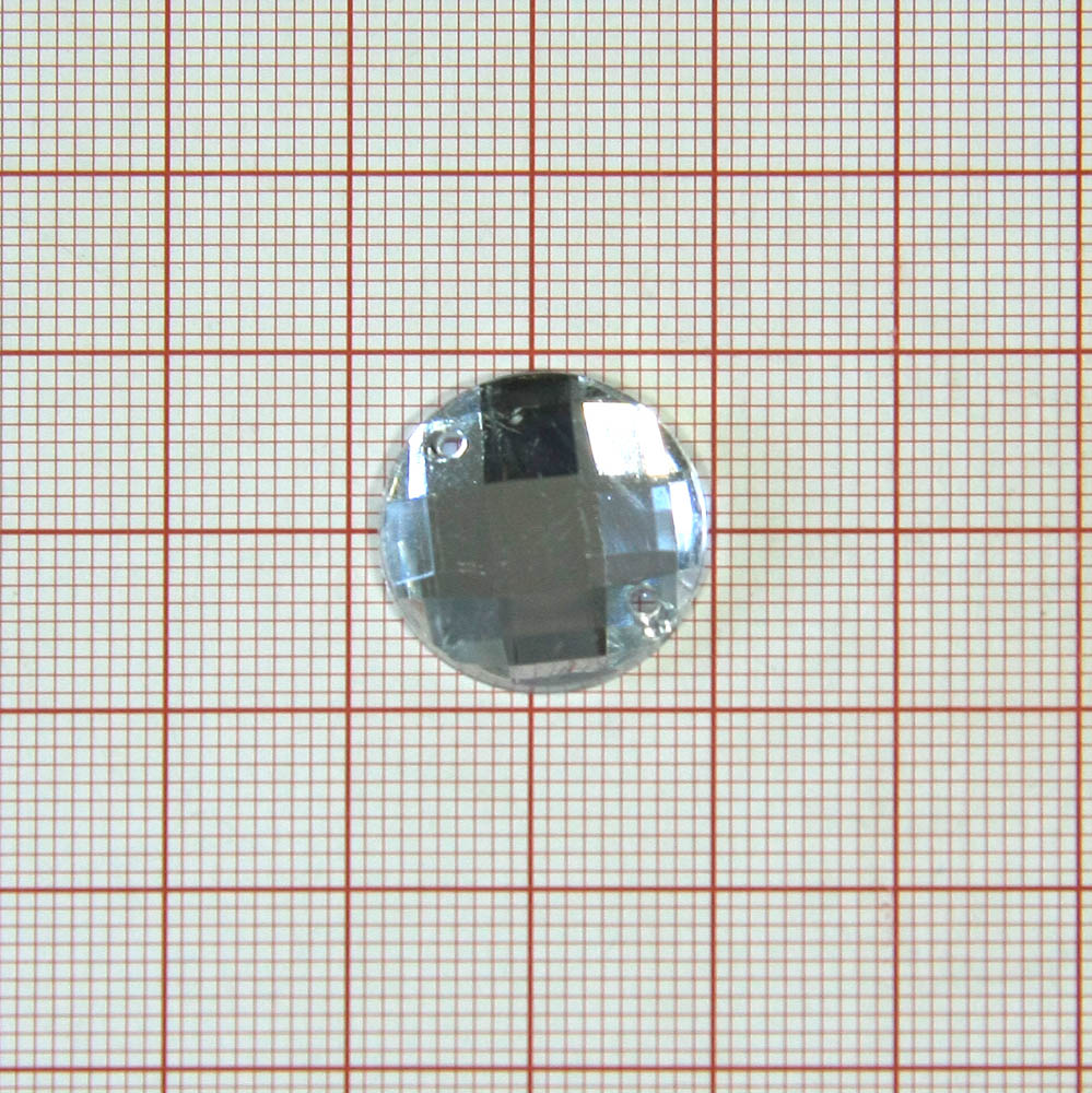 Стразы Д пришивн. круг 18мм бел.кристал 38, 1тыс.шт. Стразы пришивные