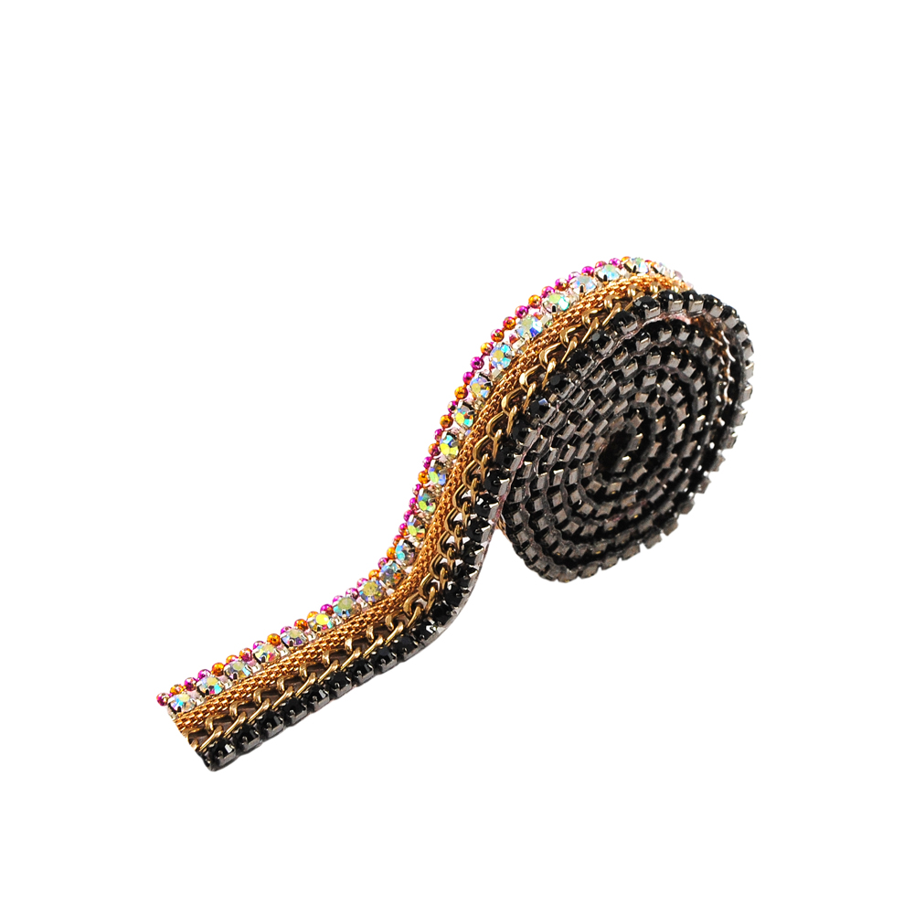 Тесьма стразы клеевые G14-2,1,3см красная, NIKEL с камнями белый хамелеон, золото, латунь, черные камни, ярд. Тесьма из страз