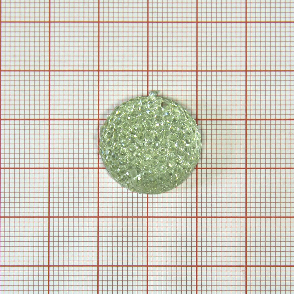 Стразы пришивн. зернист. кругл. 20мм белый, 1тыс.шт. Стразы приш. зернистые