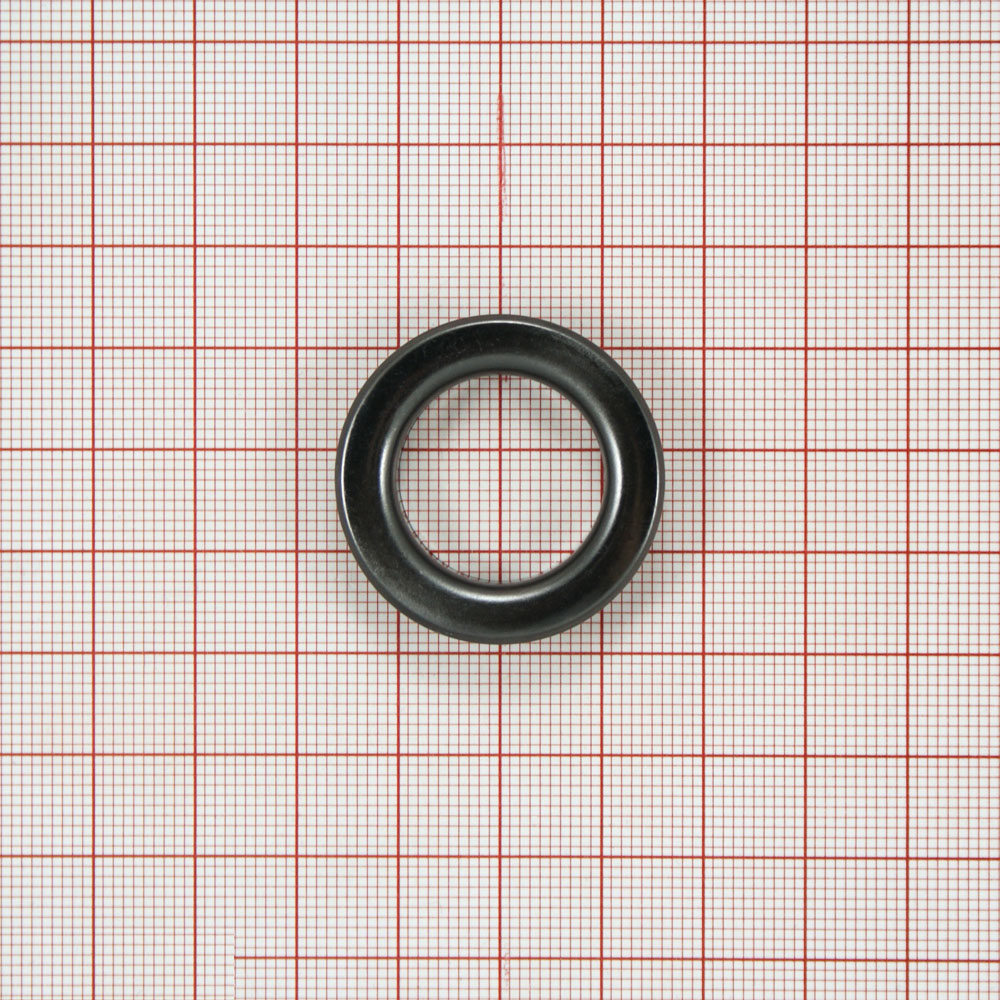 Люверс металл 20*33мм сталь, black nickel, 1т.шт.. Блочка / Люверс