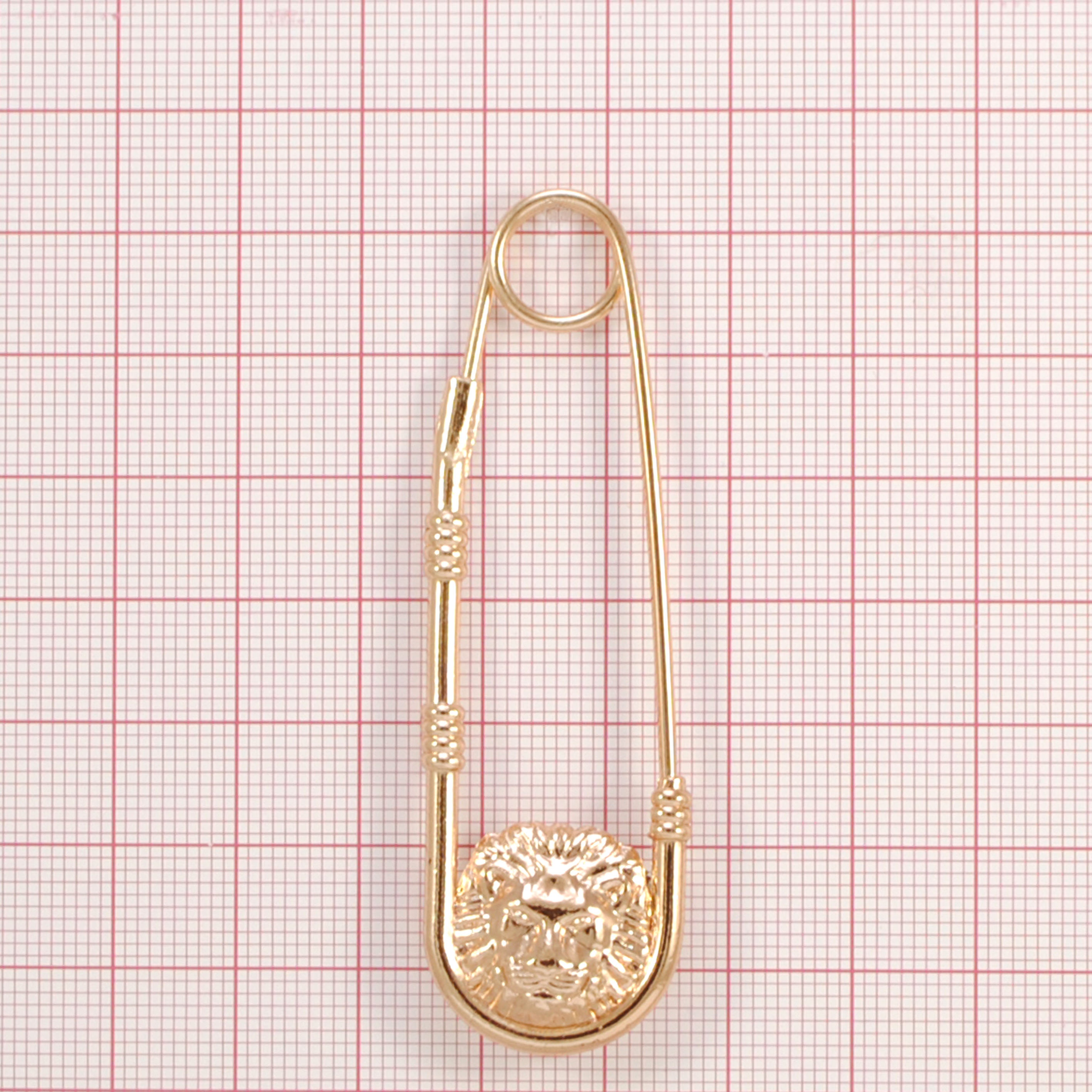 Булавка, Лев, 7*2,1см, золото, шт. Булавки