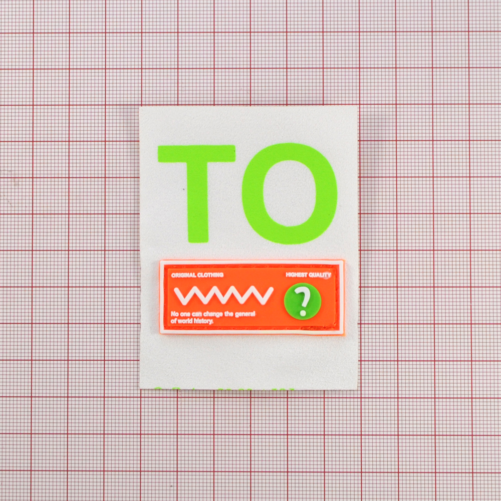 Лейба ткань и резина TO, 7,5*6см, белый, оранжевый, салатовый, шт. Лейба Ткань