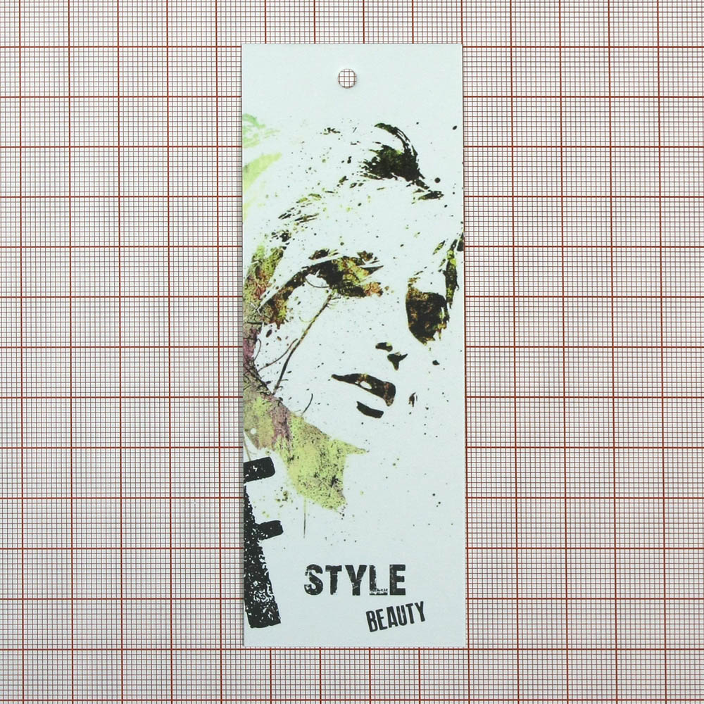Этикетка бумажная Style Beauty 45*120мм белая, шт. Этикетка бумага