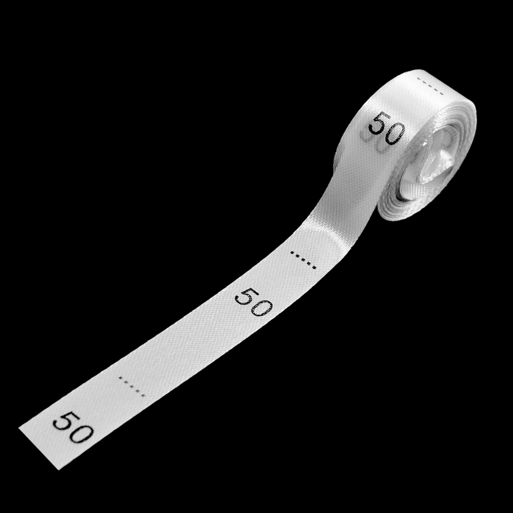 Размерник нейлон белый 50 /1250шт/, 50м. Размерник накатанный нейлон