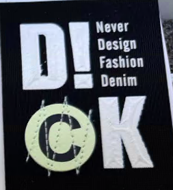 Шеврон Never design fashion denim, черный, белый, шт. Нашивка Ткань