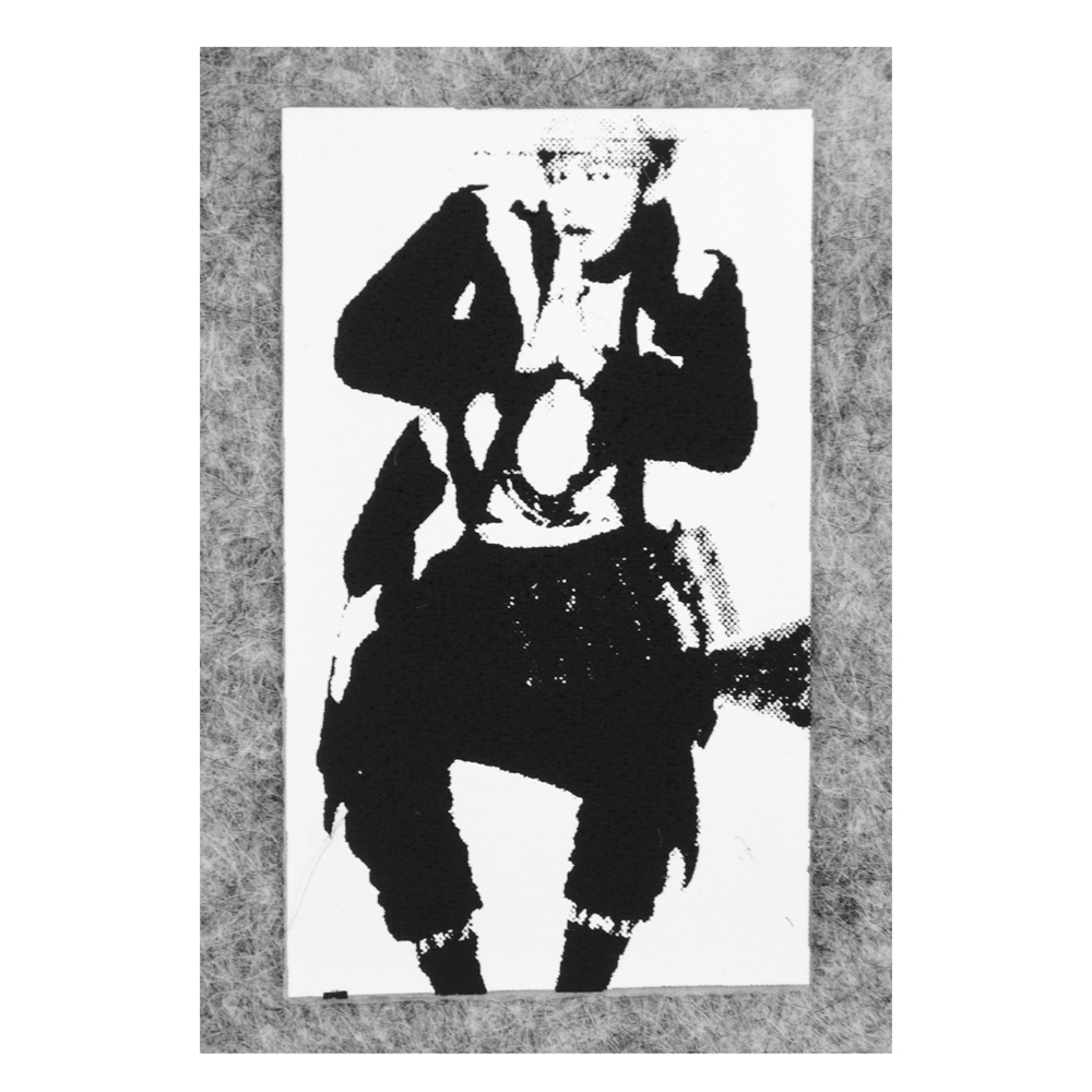 Термоаппликация резиновая Танец 55*35мм, черно-белая, шт. Термопереводки Резиновые, Термопленка