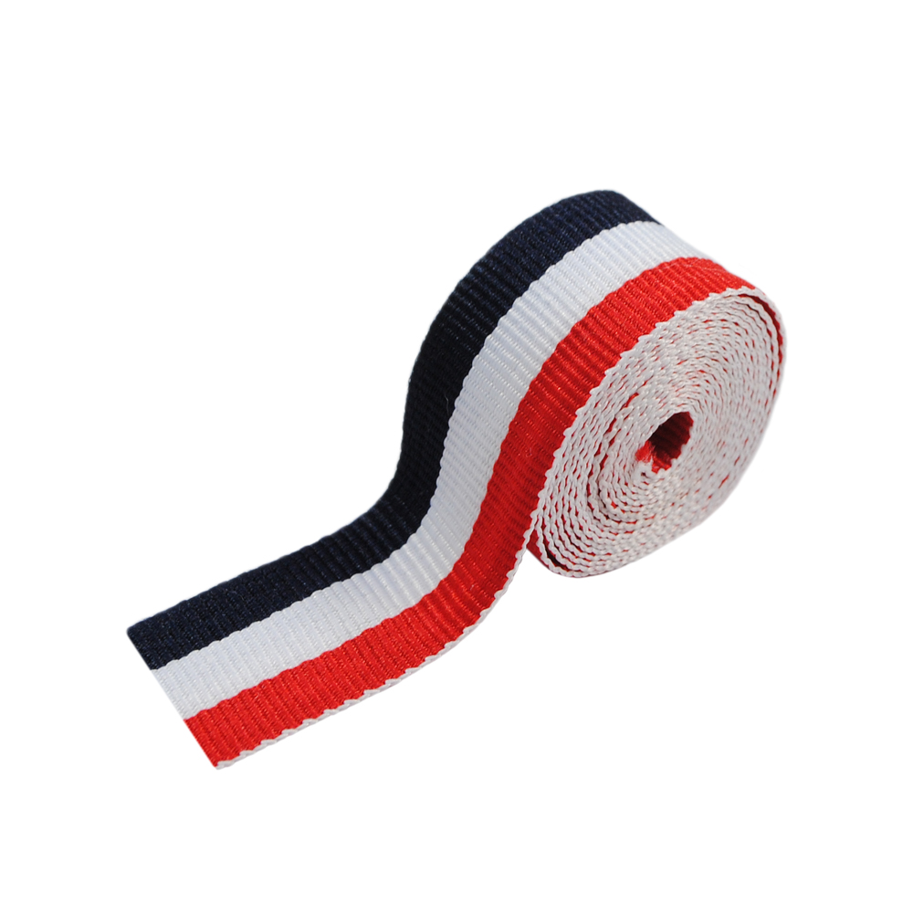 Тесьма Франция 2см сине-бело-красная без лого, ярд. Тесьма