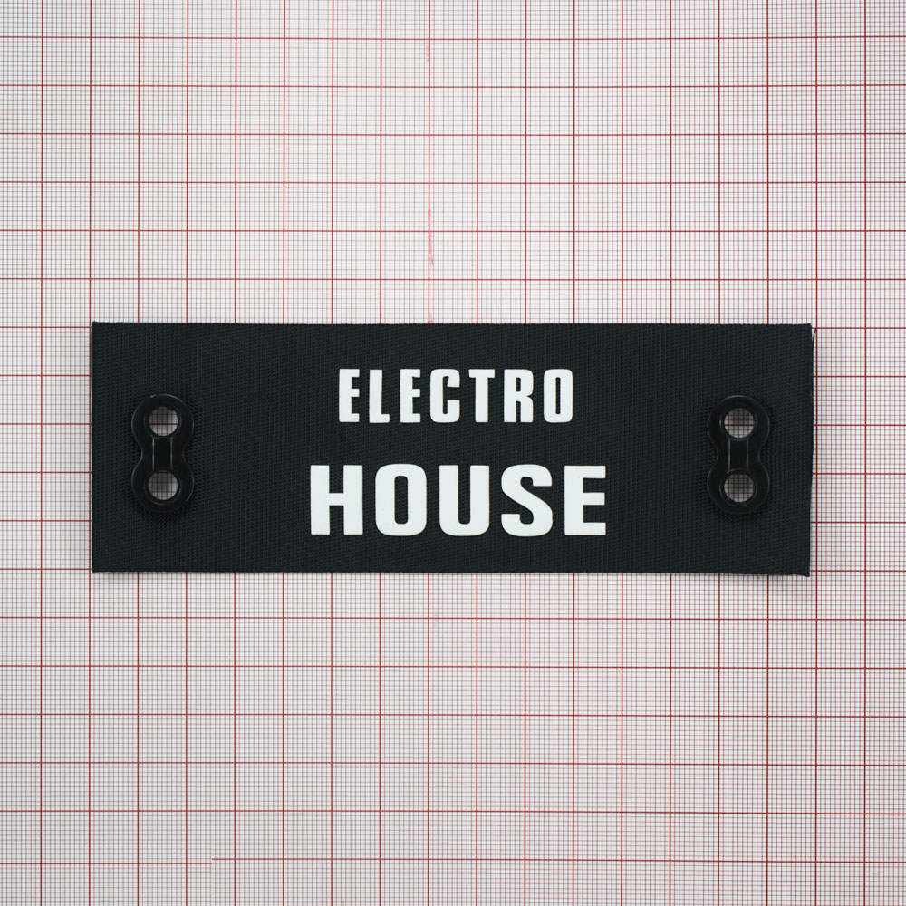Лейба тканевая, металл ELECTRO HOUSE 5*15см черный, белый, шт. Лейба Ткань