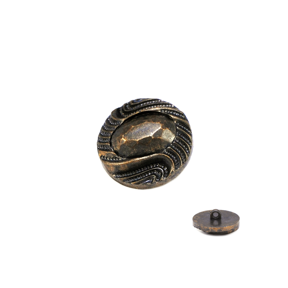 Пуговица TR-30-40 ant 25мм. Пуговица металлизированная