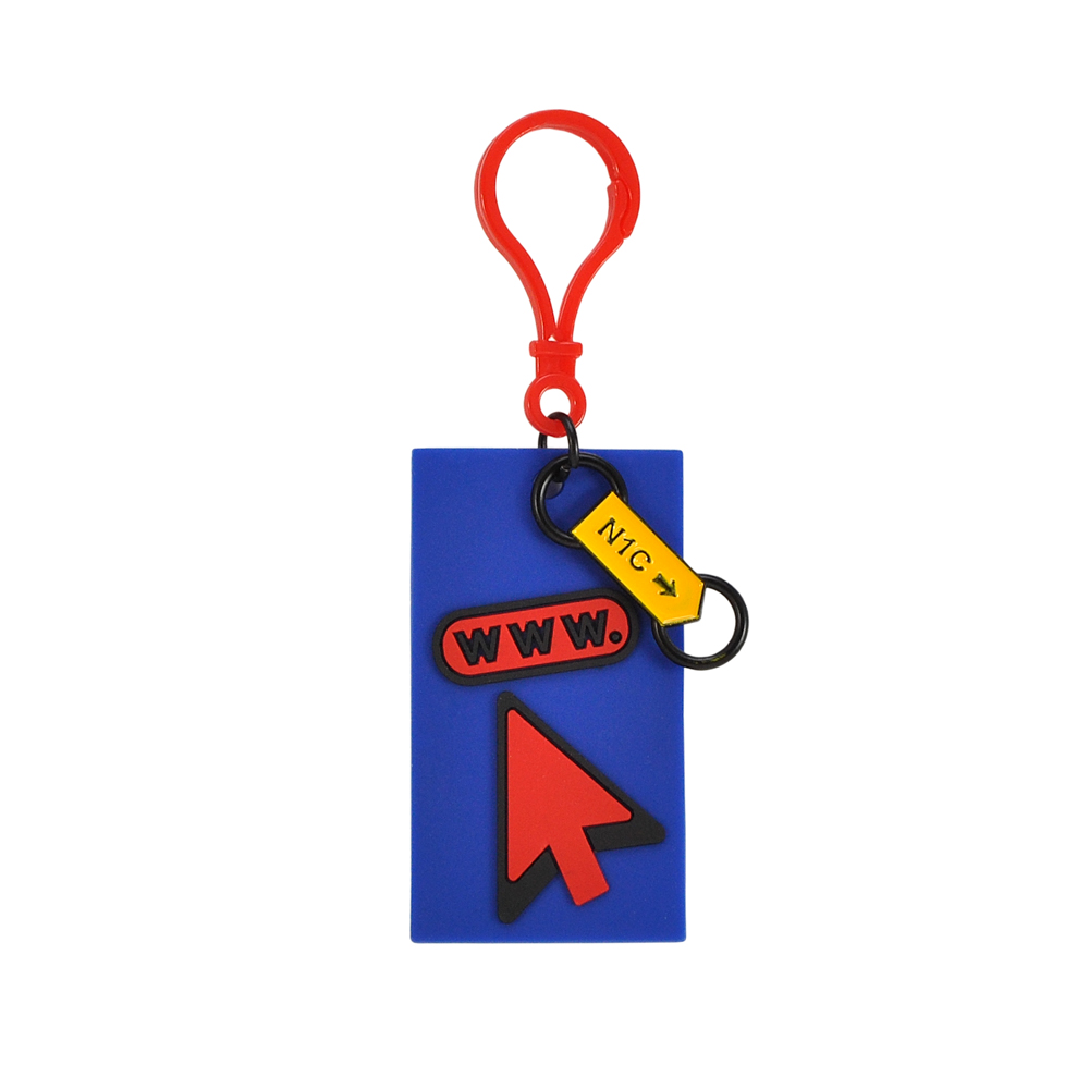 Подвеска резиновая с карабином Стрела, 4*12см, черный, желтый, красный, синий, шт. Подвески