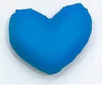 Аппликация тканевая пришивная детская Сердце, 4,5*4,5см, синий, шт. Нашивка Детская
