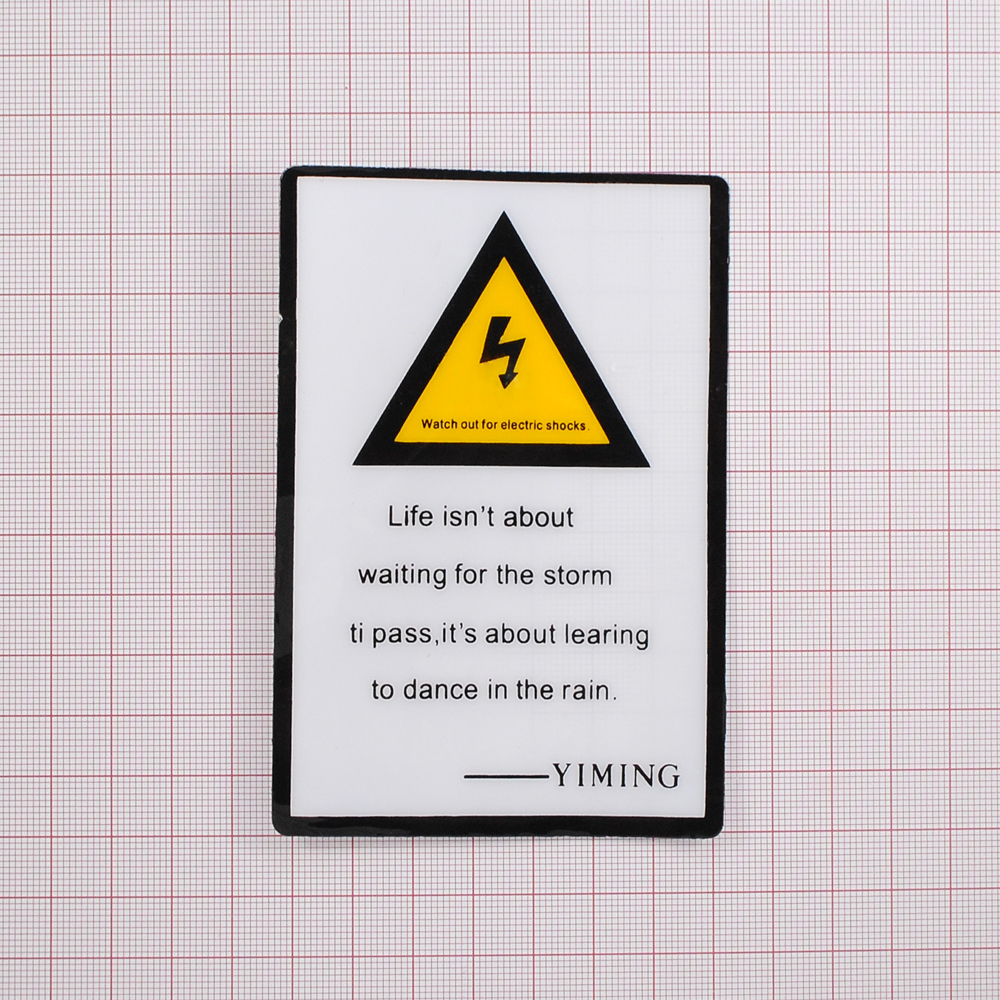 Лейба клеенка Высокое напряжение, 7,5*11см, белый, черный, желтый, шт. Лейба Клеенка