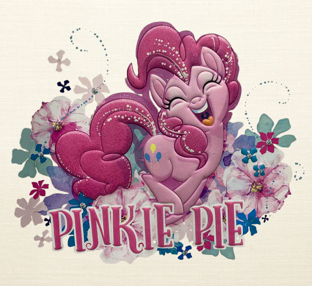 Термоаппликация PINCIE PIE Пони, цветы 22,5*20 см бордовый, бежевый, розовый, шт. Термопереводки Детские