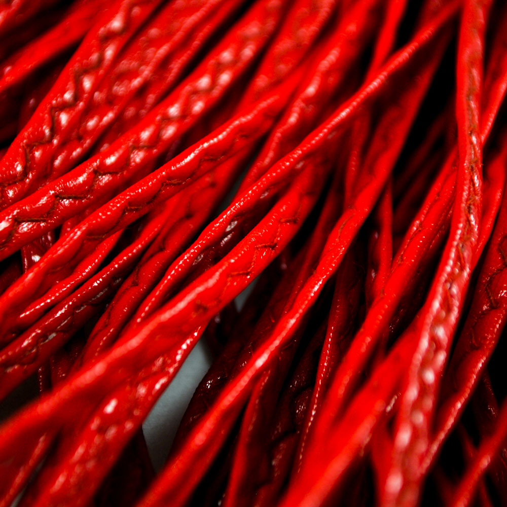 Тесьма к/з зигзаг лак красн. / 40м. Тесьма Кожзам, Кожа