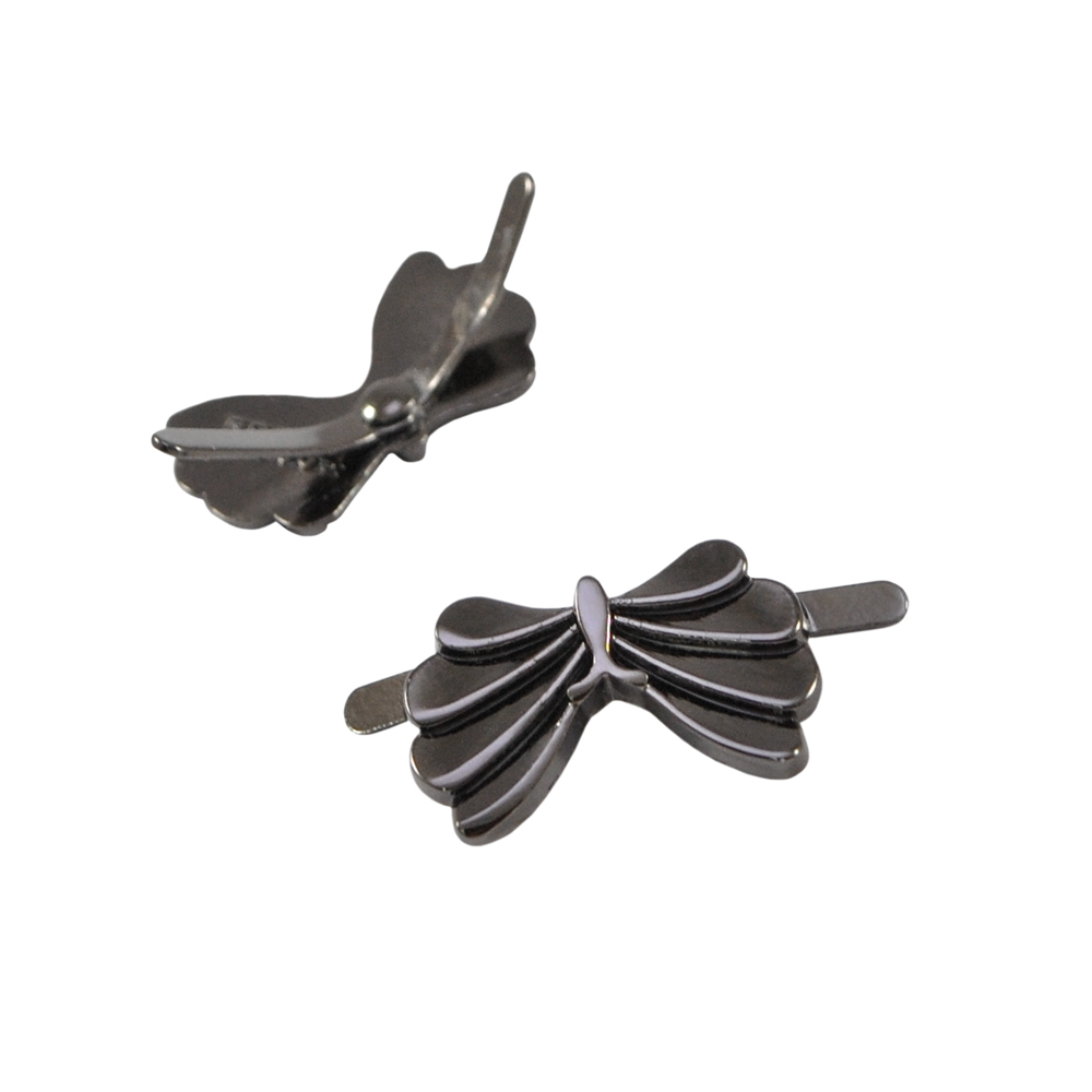 Краб металлический Мотылек 4 крылышка 9604 16*11мм BN, шт.. Крабы Металл Геометрия