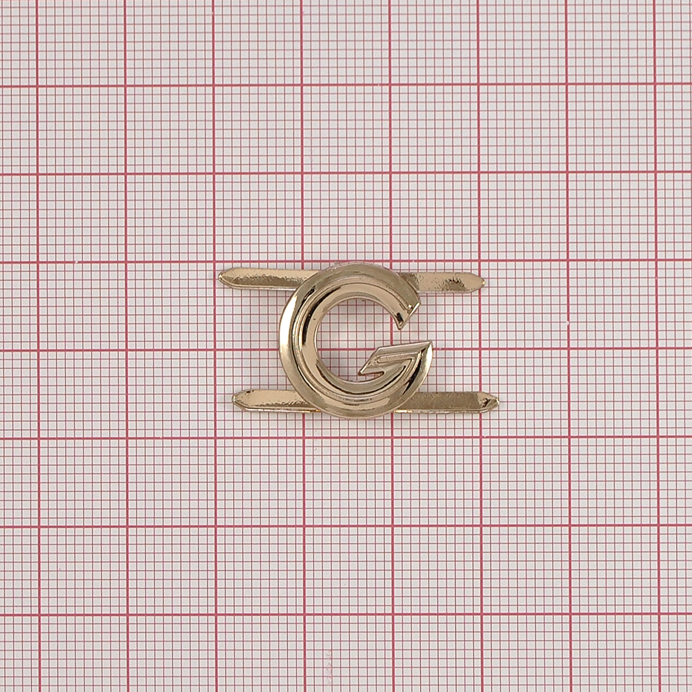 Краб металл G 18мм круг Gold #38, шт. Крабы Металл Надписи, Буквы