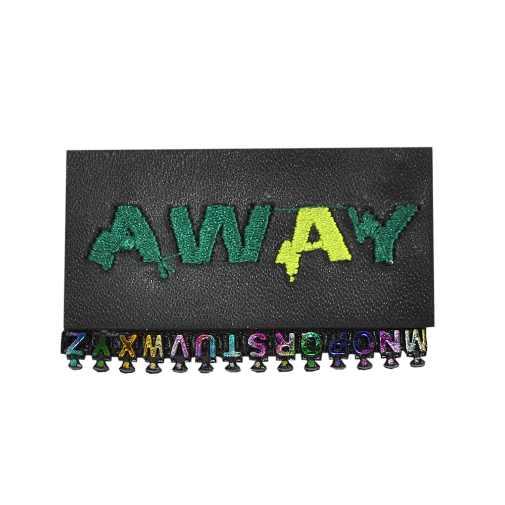 Лейба кожзам и пластик AWAY, 3*5см, черный, синий, зеленый, сататовый,  шт. Лейба Кожзам