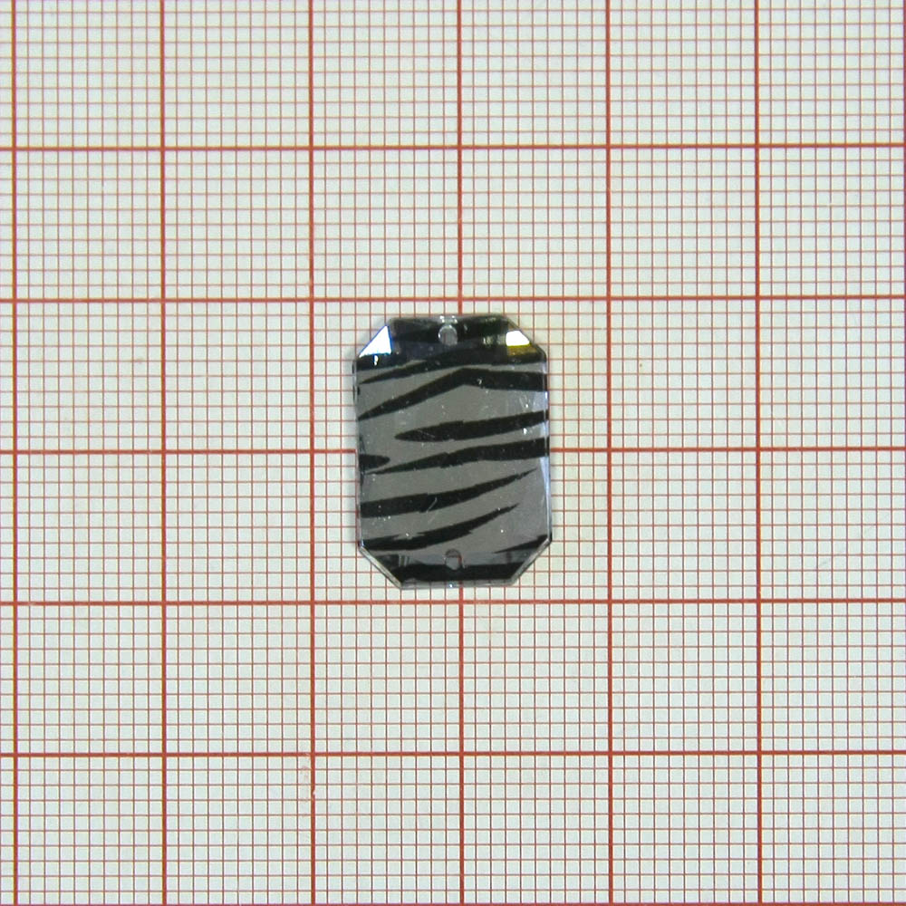 Стразы Т приш. многогр. 13*18мм тигровый белый №1 /1т.шт./ . Стразы пришивные