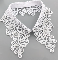 Воротник ажурный, белый, шт. Воротники