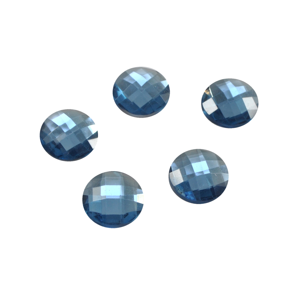 Стразы Д на клей, круг 20мм серо-голубой 41, 1тыс.шт. Стразы на клей