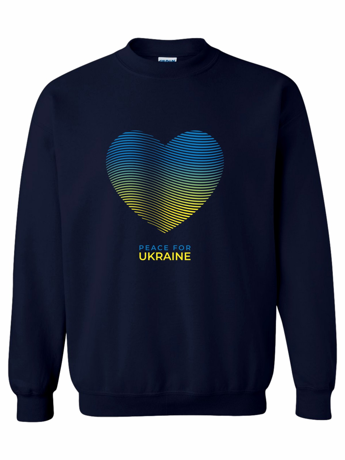 Термотрансфер DTF, Сердце Украина, 21*21,2см, шт. Термотрансфер