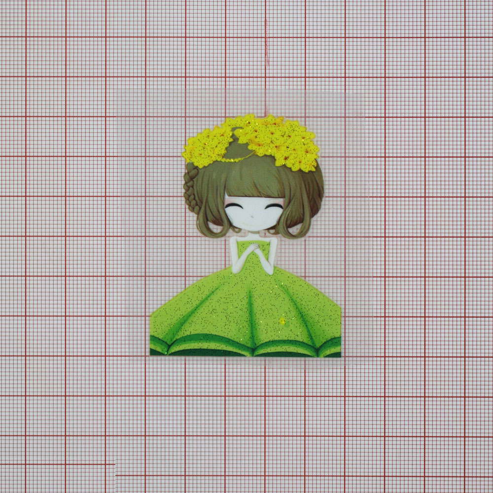 Термоаппликация Девочка ромашка маленькая 4,7*6см., шт. Термопереводки Детские