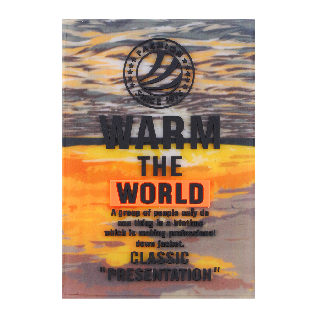 Лейба рез. WARM THE WORLD, 14,3*10см, оранж., сер., чёрный, шт. Лейба Резина