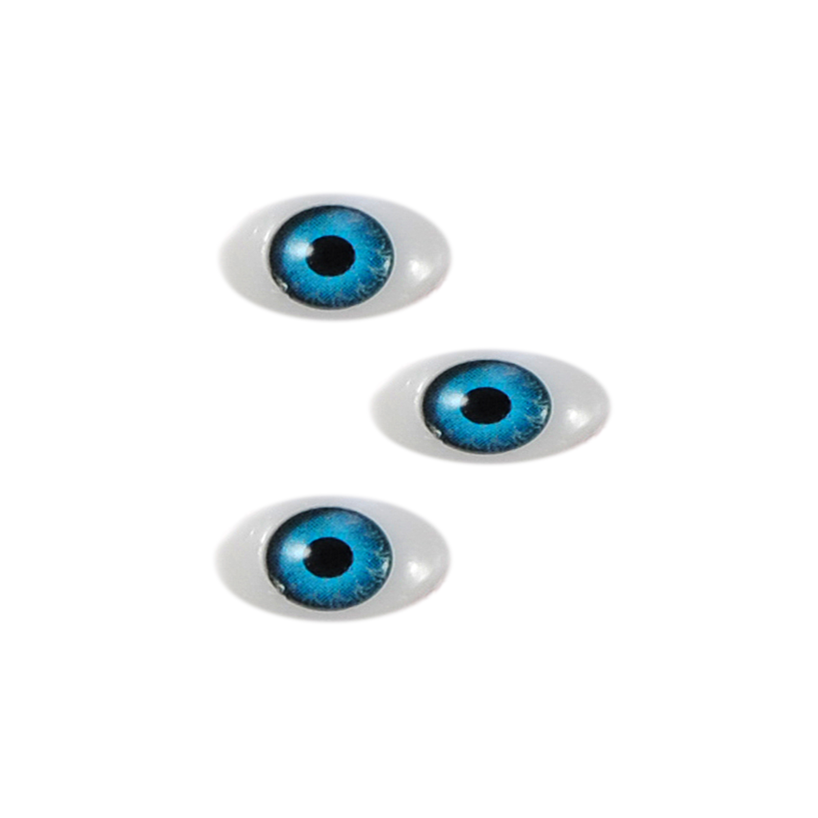 Глаз натуральная форма, № 5060 6мм голубой, 1тыс.шт. Глазики натуральн. форма