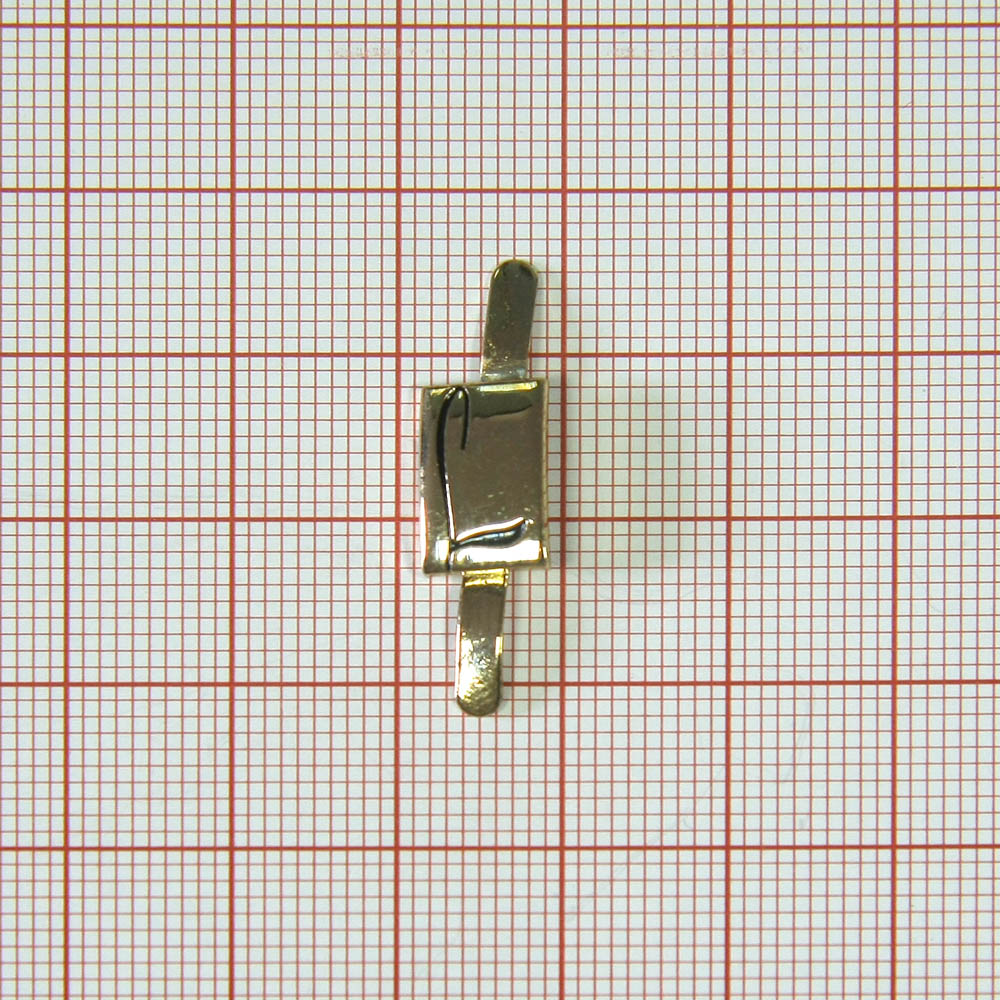 Краб металлический Пластина-гравировка 12*8мм GOLD, шт. Крабы Металл Геометрия