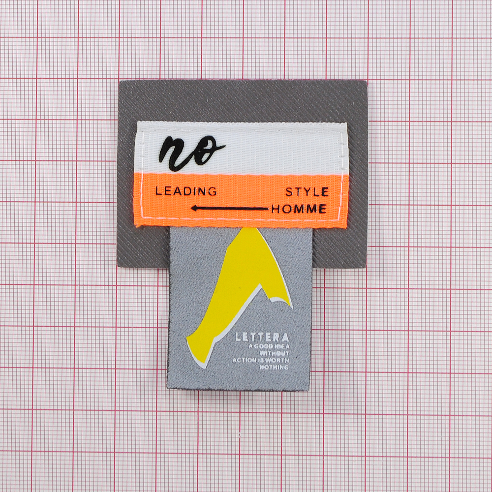 Лейба ткань, No leading 6*7,5 белый, серый, оранжый, желтый, флажок, шт. Лейба Ткань