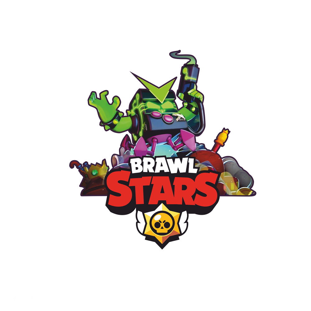 Термоаппликация Brawl Stars №15-5 8БИТ вирус маленький 10*10,5см, шт. Термопереводки Детские