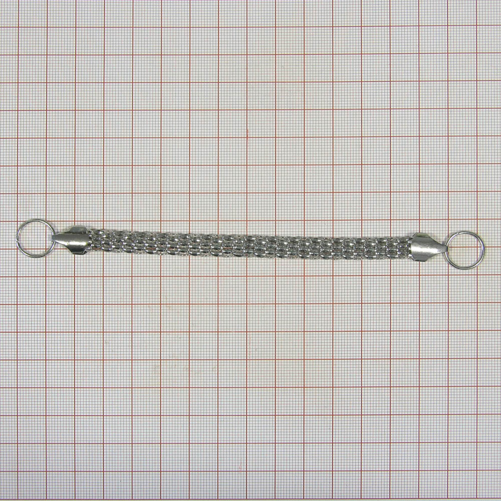 Укр.стекл. перетяжка 9847 NIKEL браслет-цепь. Перетяжка металл со стразами