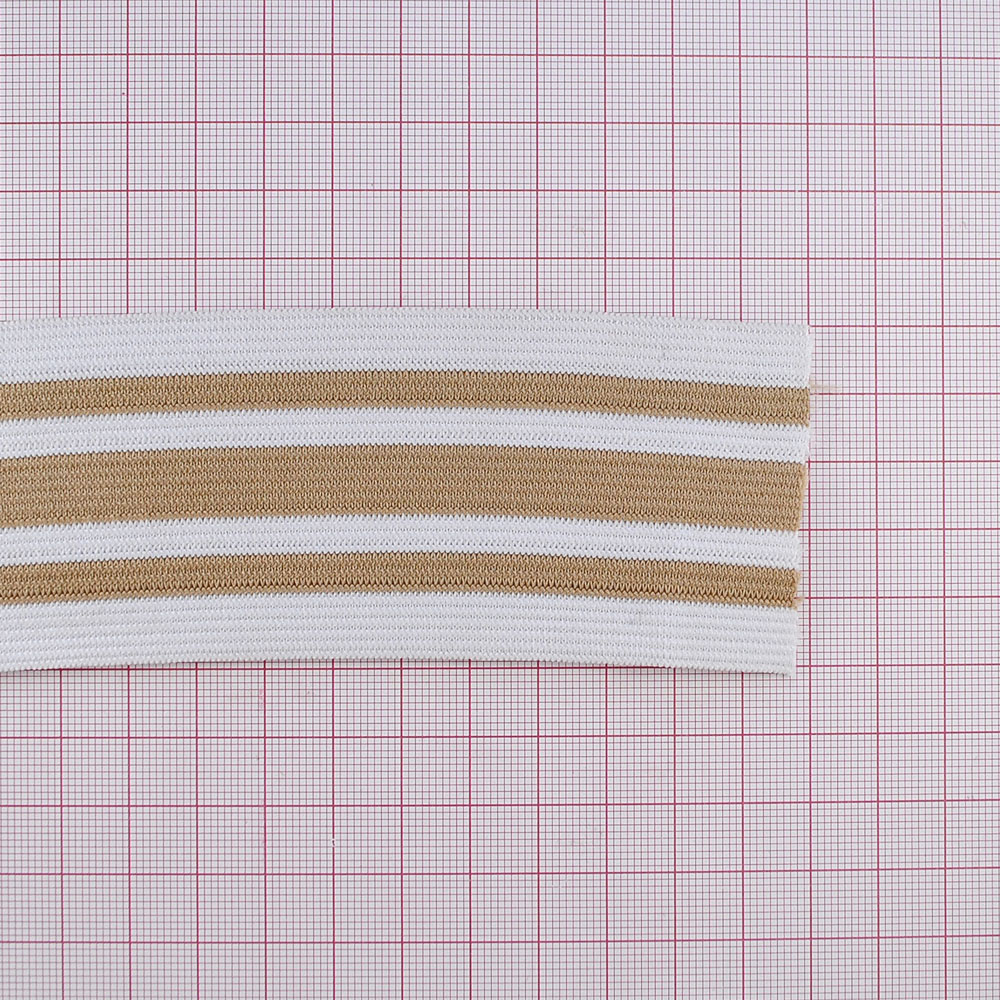 Резинка 5см, белый, светло-коричневый /25м/. Резинка