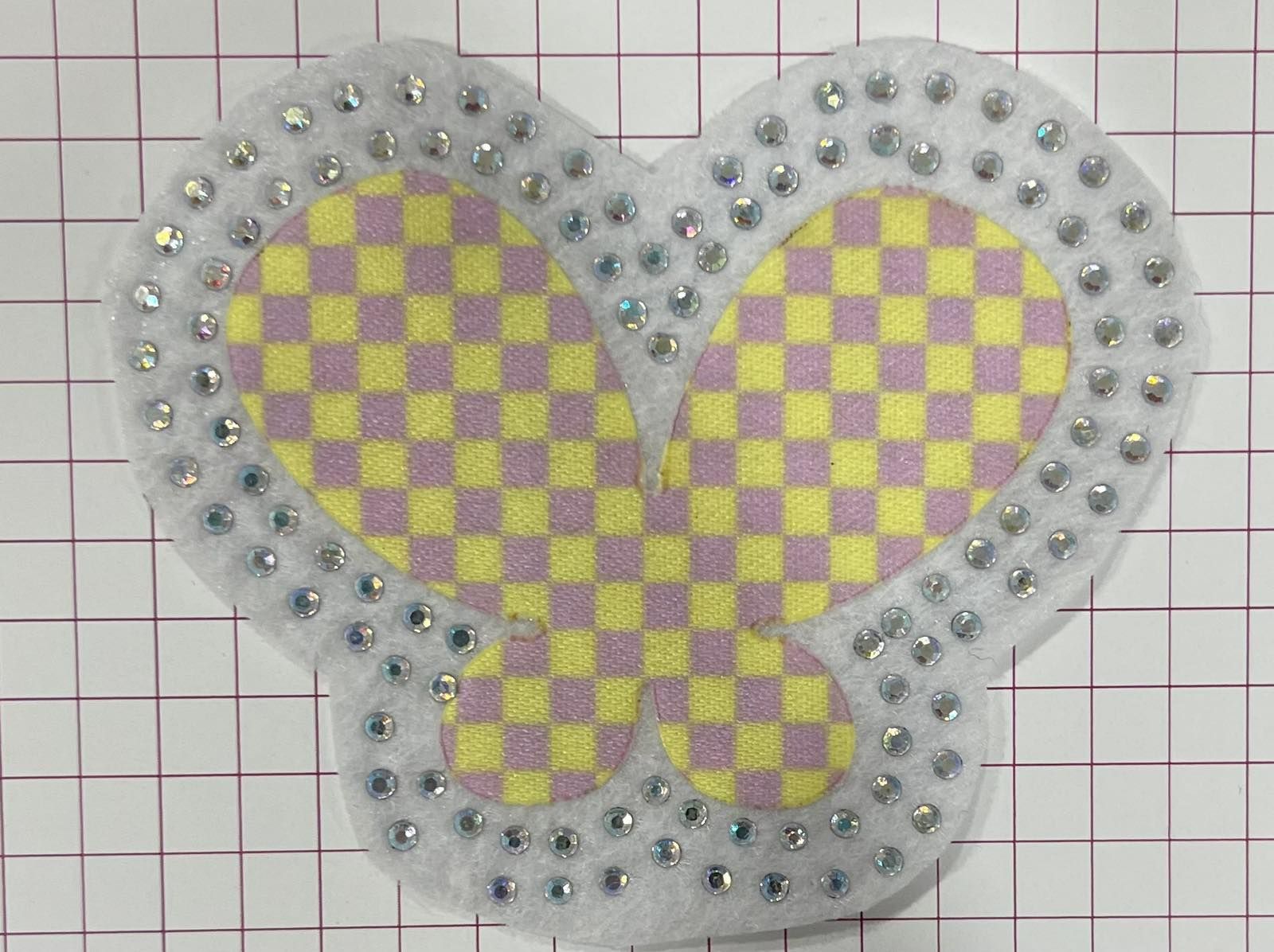 Аппликация композит, клеевая, Бабочка, 6,13*4,83см, DTF, SS6 62611, сублимация, атлас, лазер, шт. Аппликация композит